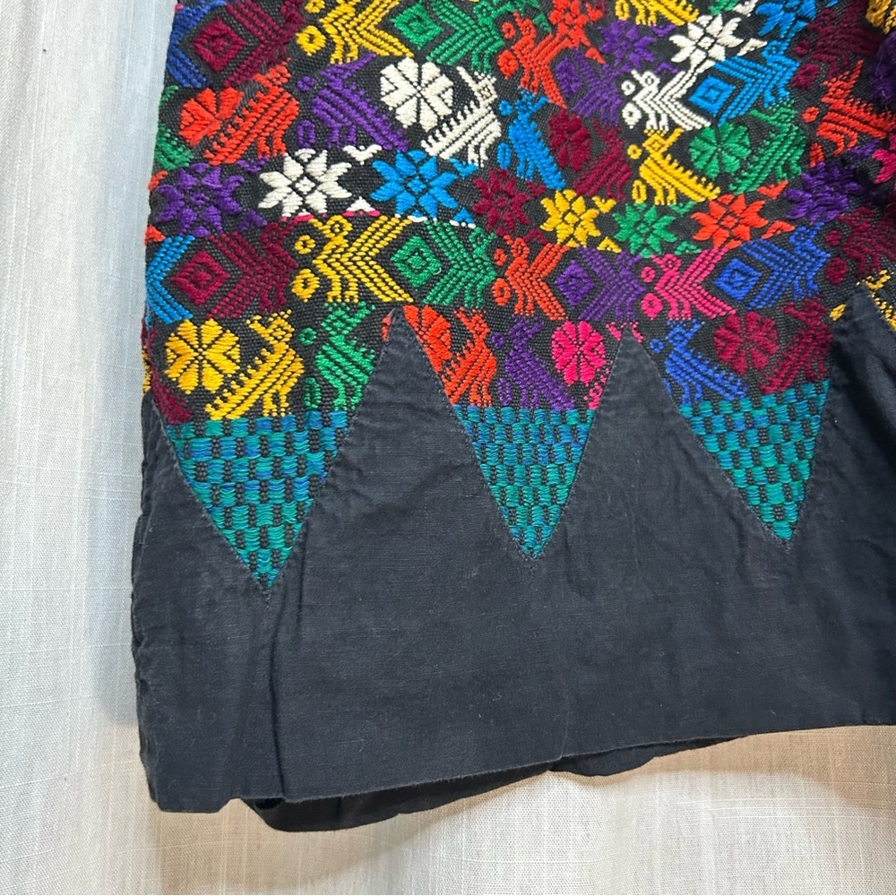Vintage huipil dress Mexican embroidered size medium - Picture 9 of 13